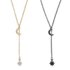 Alloy Pendant Fashion Necklace With Moon Star Design And Electroplating Treatment For Women