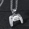 Alloy Personality Geometric Game Pendant Electroplated Unisex Hiphop Necklace With Twist Chain
