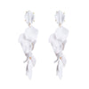 Alloy Petals Pattern Spraypainted Multilayer Tassel Earrings For Women