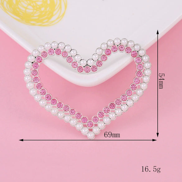 Alloy Phone Shell Jewelry Accessories With Love Peach Heart Design And Electroplating Treatment