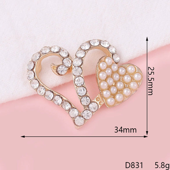 Alloy Phone Shell Jewelry Accessories With Love Peach Heart Design And Electroplating Treatment