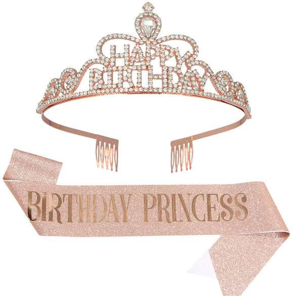 Alloy Plaid Party Headdress Hair Accessories Shoulder Strap Etiquette Belt Semimanual Semimechanical