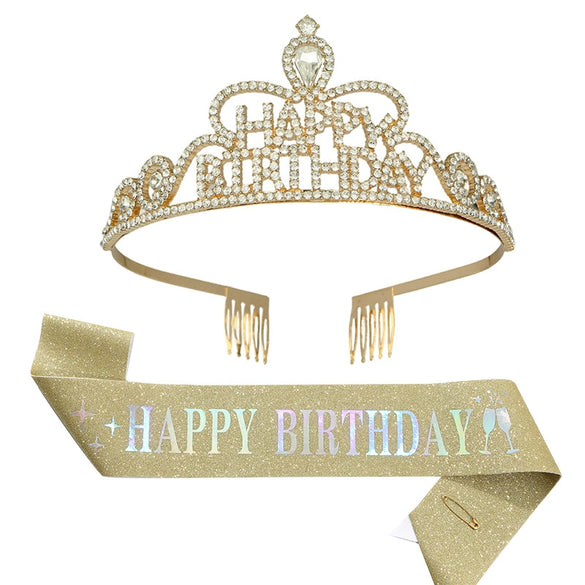 Alloy Plaid Party Headdress Hair Accessories Shoulder Strap Etiquette Belt Semimanual Semimechanical