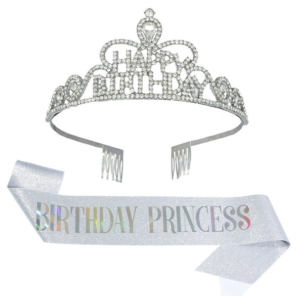 Alloy Plaid Party Headdress Hair Accessories Shoulder Strap Etiquette Belt Semimanual Semimechanical