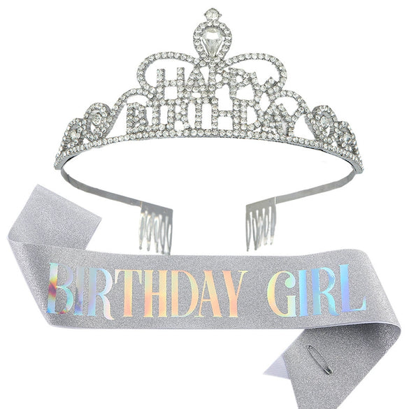 Alloy Plaid Party Headdress Hair Accessories Shoulder Strap Etiquette Belt Semimanual Semimechanical