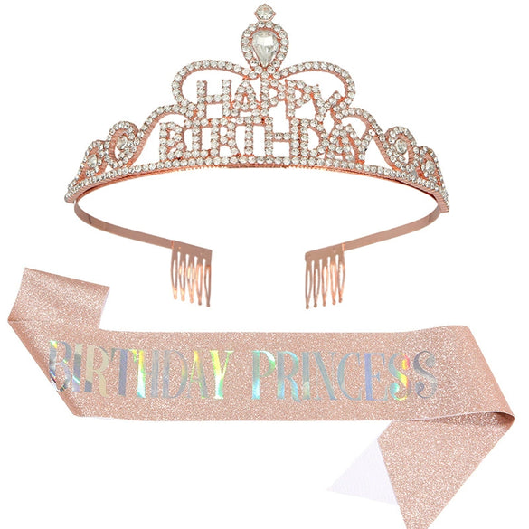 Alloy Plaid Party Headdress Hair Accessories Shoulder Strap Etiquette Belt Semimanual Semimechanical