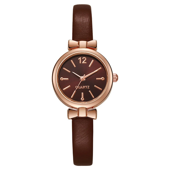 Alloy Pu Belt Women's Watch Round Dial Antique Style