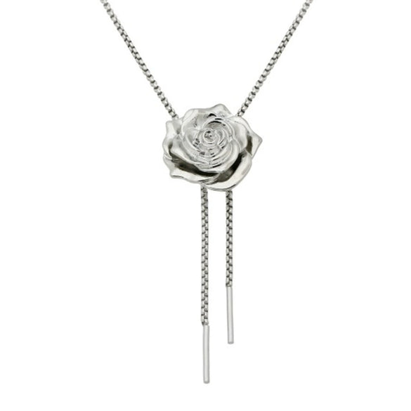 Alloy Pull Rose Petal Women's Necklace With Box Chain And Electroplating Fashion Flowers Style
