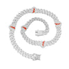 Alloy Punk Geometric Diamond Cuban Chain Necklace For Men