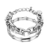Alloy Punk Retro Bamboo Joint And Round Coin Pendant Women's Bracelet With Electroplating