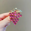 Alloy Purple Grape Brooch Electroplated Women's Light Luxury Highend Accessory