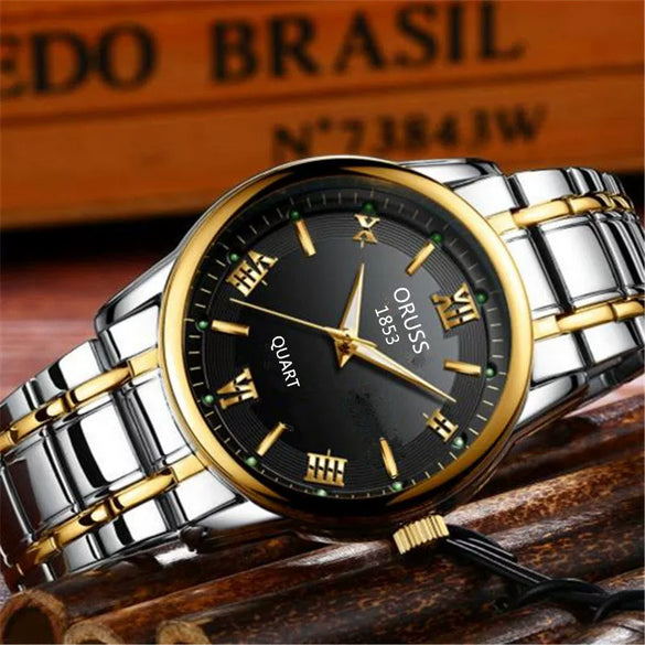 Alloy Quartz And Mechanical Men's Rectangle Waterproof Luminous Watch With Mineral Strengthened Glass Mirror And Stainless Steel Single Folding Buckle
