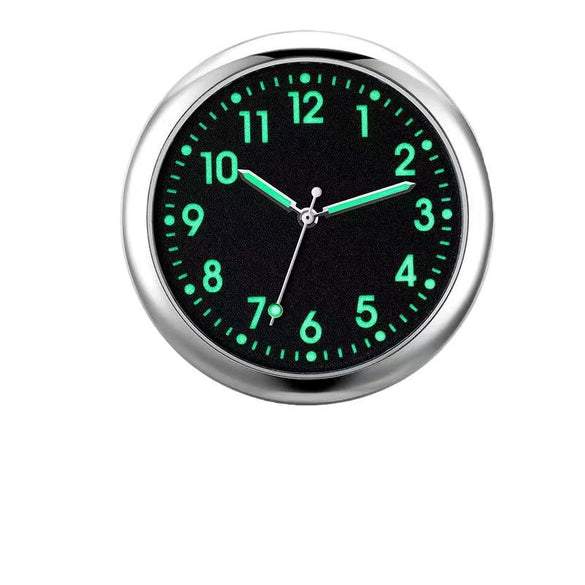 Alloy Quartz Glass Mirror Business Style Universal Car Clock Decoration