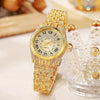 Alloy Quartz Women's Watches With Round Dial And Single Folding Buckle