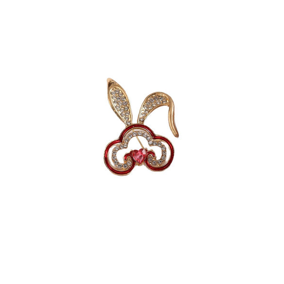 Alloy Rabbit Brooch With Electroplating Minimalist Animal Style