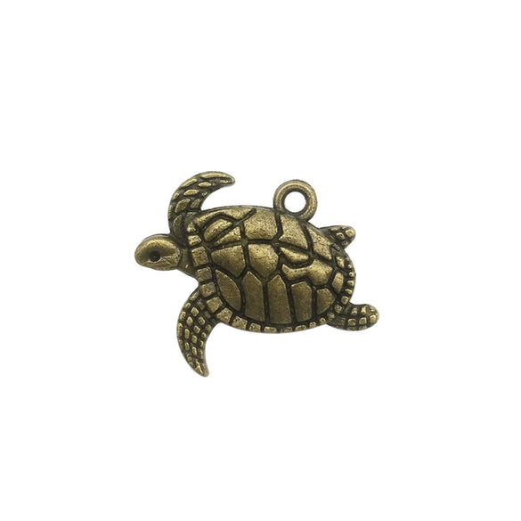 Alloy Retro Animal Style Marine Turtle Shell Jewelry Accessories With Electroplating