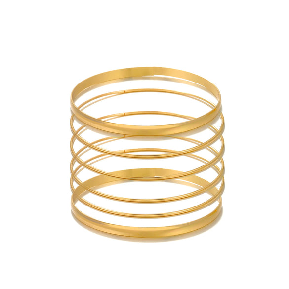 Alloy Retro Bohemian Style Geometric Electroplated Bracelet Set For Women