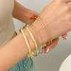 Alloy Retro Bohemian Style Geometric Electroplated Bracelet Set For Women
