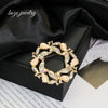 Alloy Retro Cat's Eye Stone Diamond Light Luxury Brooch With Geometric And Heart Shapes Electroplated