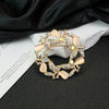 Alloy Retro Cat's Eye Stone Diamond Light Luxury Brooch With Geometric And Heart Shapes Electroplated