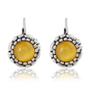 Alloy Retro Cat's Eye Sunflower Diamond Women's Earrings