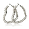 Alloy Retro Fashion Heart Circle Electroplated Pearl Earrings