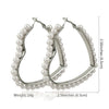 Alloy Retro Fashion Heart Circle Electroplated Pearl Earrings