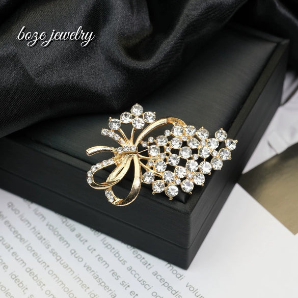 Alloy Retro Flower Brooch Electroplated Antilight Women's Jewelry Accessories