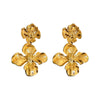 Alloy Retro Flower Electroplated Earrings For Women