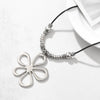 Alloy Retro Flower Pendant Necklace With Geometric Pattern And Electroplating Treatment Unisex
