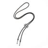 Alloy Retro Geometric Cross Bolo Tie Shirt Chain Necklace