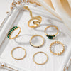 Alloy Retro Geometric Diamond Ring