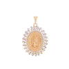 Alloy Retro Geometric Electroplated Zircon Inlaid Pendant