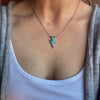 Alloy Retro Geometric Lightning Pendant Necklace For Women With Electroplating Treatment