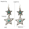Alloy Retro Geometric Microinlay Earrings For Women