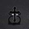 Alloy Retro Gothic Cross Open Ring Electroplated Unisex Jewelry