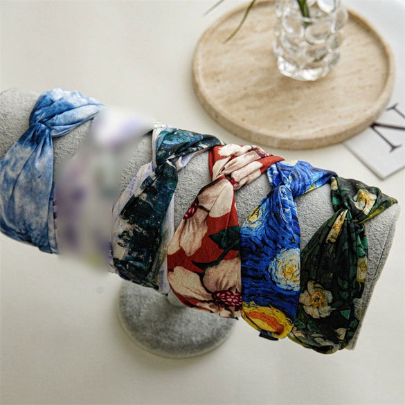 Alloy Retro Handmade Cross Printed Women's Hairband