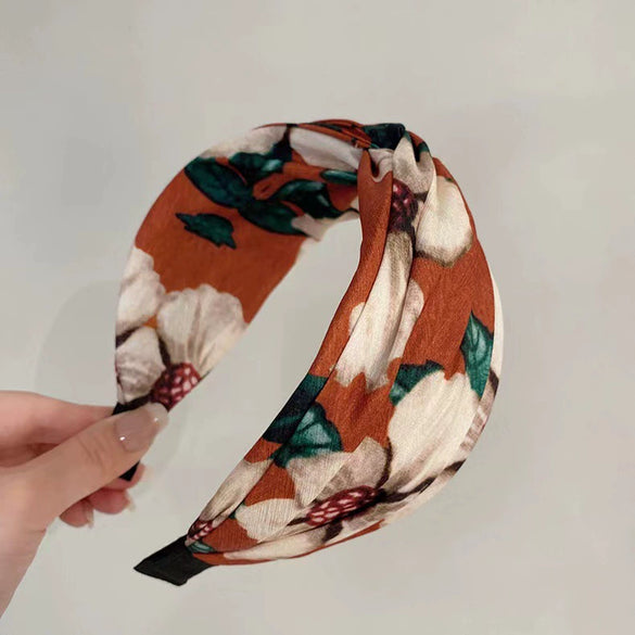 Alloy Retro Handmade Cross Printed Women's Hairband