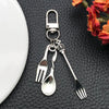 Alloy Retro Jewelry Accessories Pendant With Stereo Crown Knife Fork Spoon Electroplating Design For Diy
