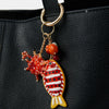 Alloy Retro Simple Chili Shape Bag Accessory With Heart Water Drop Bell Pattern Electroplated