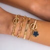 Alloy Retro Snake Bone Chain Five Leaf Clover Geometric Pattern Electroplated Women's Hip Hop Punk Necklace Set