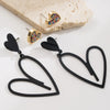 Alloy Retro Style Hollow Love Peach Heart Electroplated Women's Earrings Jewelry