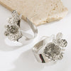 Alloy Retro Threedimensional Flower Electroplated Women's Earrings