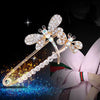 Alloy Rhinestone Animal Dragonfly Electroplated Brooch Clothing Accessories