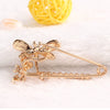 Alloy Rhinestone Animal Dragonfly Electroplated Brooch Clothing Accessories