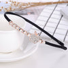 Alloy Rhinestone Bow Hairband For Children Electroplated Hair Accessories
