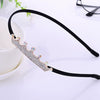 Alloy Rhinestone Bow Hairband For Children Electroplated Hair Accessories