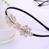 Alloy Rhinestone Bow Hairband For Children Electroplated Hair Accessories