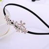Alloy Rhinestone Bow Hairband For Children Electroplated Hair Accessories