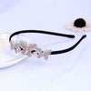 Alloy Rhinestone Bow Hairband For Children Electroplated Hair Accessories